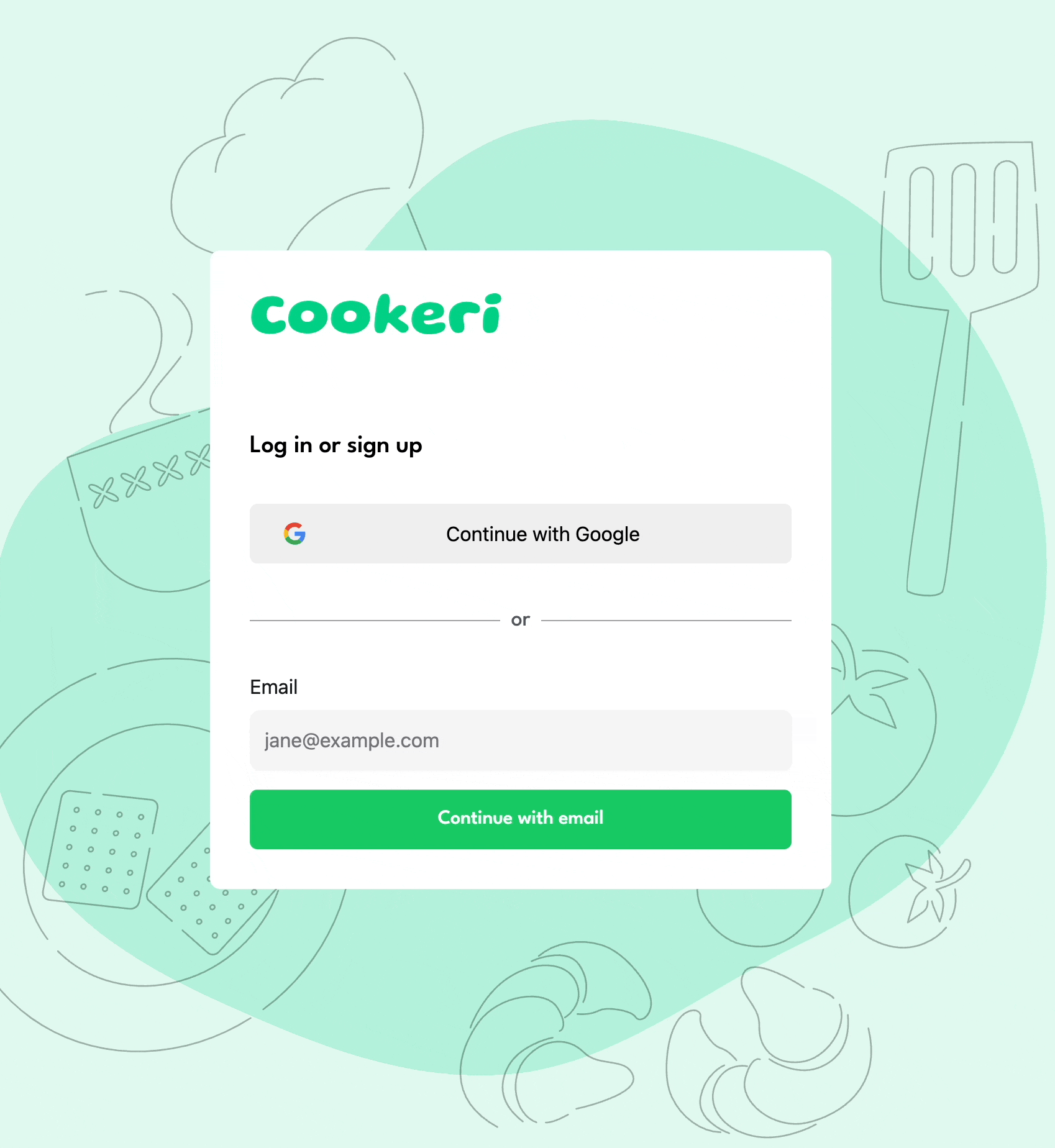 A gif where the an email form is filled out. A verification code is entered and the page changes from the login page to the user home page.